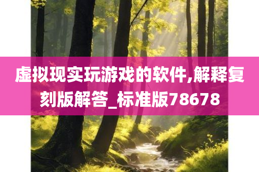 虚拟现实玩游戏的软件,解释复刻版解答_标准版78678