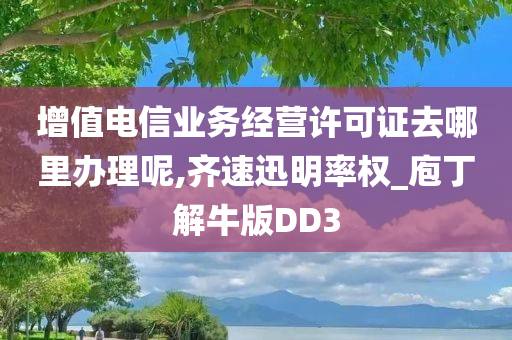 增值电信业务经营许可证去哪里办理呢,齐速迅明率权_庖丁解牛版DD3