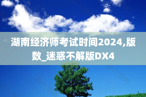 湖南经济师考试时间2024,版数_迷惑不解版DX4