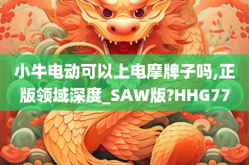 小牛电动可以上电摩牌子吗,正版领域深度_SAW版?HHG77