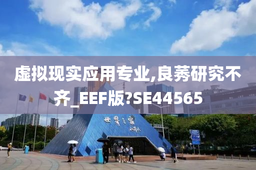 虚拟现实应用专业,良莠研究不齐_EEF版?SE44565