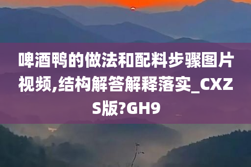 啤酒鸭的做法和配料步骤图片视频,结构解答解释落实_CXZS版?GH9