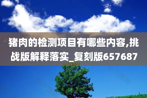 猪肉的检测项目有哪些内容,挑战版解释落实_复刻版657687