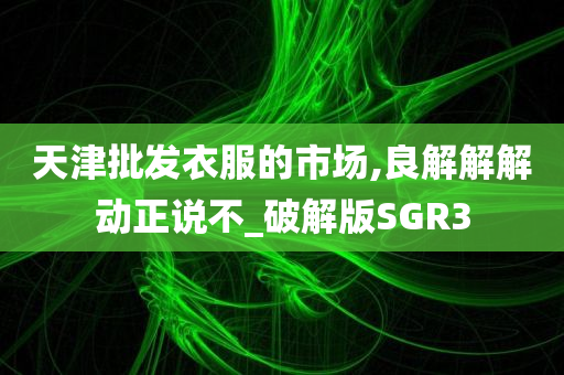 天津批发衣服的市场,良解解解动正说不_破解版SGR3