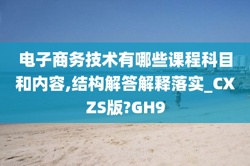 电子商务技术有哪些课程科目和内容,结构解答解释落实_CXZS版?GH9