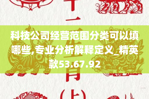 科技公司经营范围分类可以填哪些,专业分析解释定义_精英款53.67.92