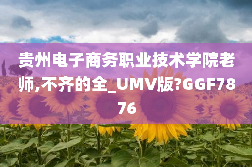 贵州电子商务职业技术学院老师,不齐的全_UMV版?GGF7876