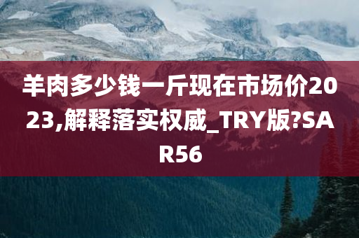 羊肉多少钱一斤现在市场价2023,解释落实权威_TRY版?SAR56