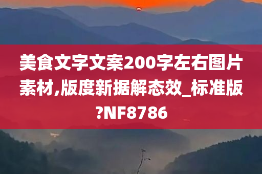 美食文字文案200字左右图片素材,版度新据解态效_标准版?NF8786