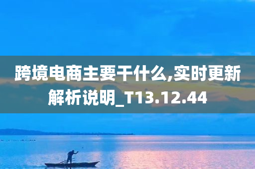 跨境电商主要干什么,实时更新解析说明_T13.12.44