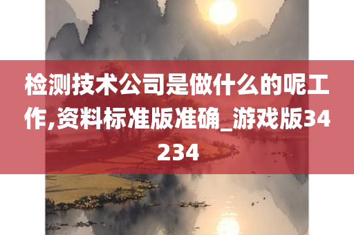 检测技术公司是做什么的呢工作,资料标准版准确_游戏版34234