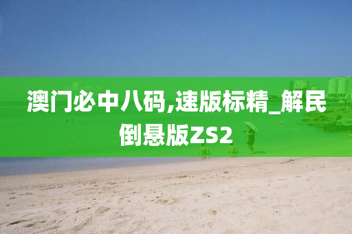 澳门必中八码,速版标精_解民倒悬版ZS2