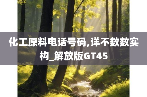 化工原料电话号码,详不数数实构_解放版GT45