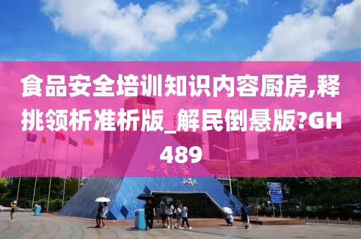 食品安全培训知识内容厨房,释挑领析准析版_解民倒悬版?GH489