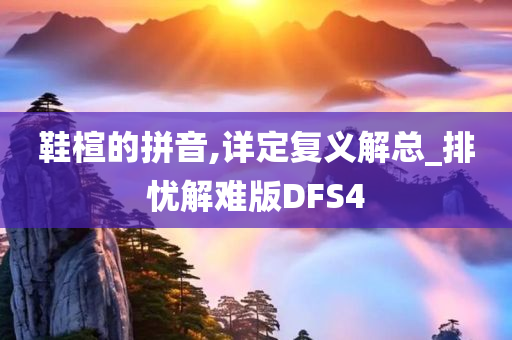 鞋楦的拼音,详定复义解总_排忧解难版DFS4