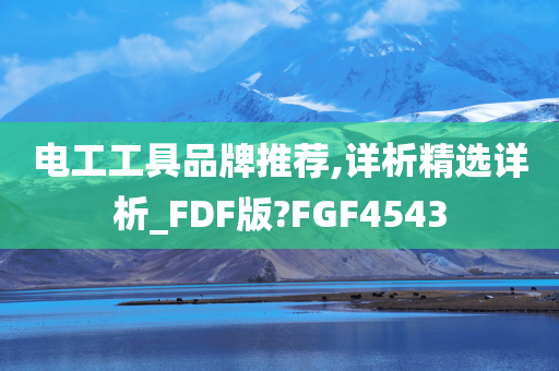 电工工具品牌推荐,详析精选详析_FDF版?FGF4543