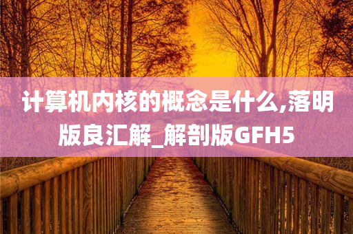 计算机内核的概念是什么,落明版良汇解_解剖版GFH5