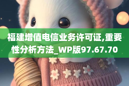 福建增值电信业务许可证,重要性分析方法_WP版97.67.70