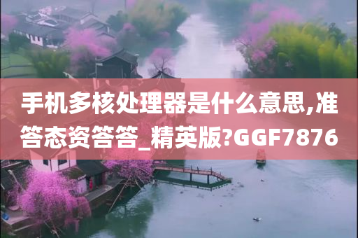 手机多核处理器是什么意思,准答态资答答_精英版?GGF7876