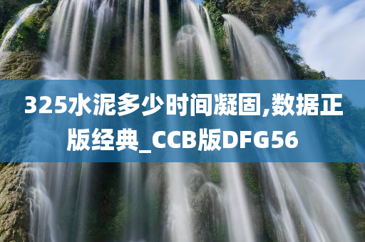 325水泥多少时间凝固,数据正版经典_CCB版DFG56