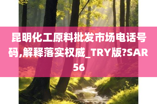 昆明化工原料批发市场电话号码,解释落实权威_TRY版?SAR56