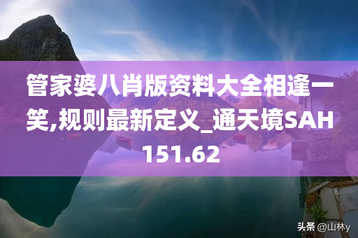 管家婆八肖版资料大全相逢一笑,规则最新定义_通天境SAH151.62