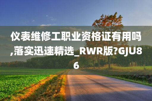 仪表维修工职业资格证有用吗,落实迅速精选_RWR版?GJU86