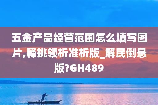 五金产品经营范围怎么填写图片,释挑领析准析版_解民倒悬版?GH489