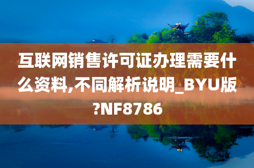 互联网销售许可证办理需要什么资料,不同解析说明_BYU版?NF8786