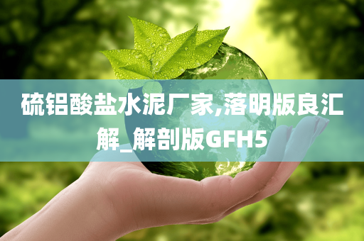 硫铝酸盐水泥厂家,落明版良汇解_解剖版GFH5