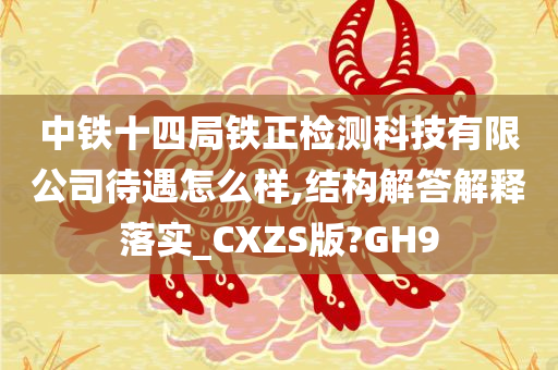 中铁十四局铁正检测科技有限公司待遇怎么样,结构解答解释落实_CXZS版?GH9