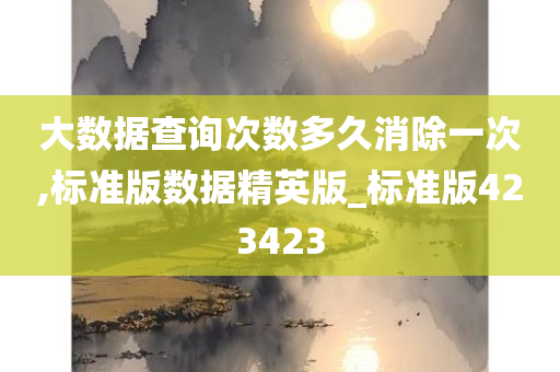 大数据查询次数多久消除一次,标准版数据精英版_标准版423423