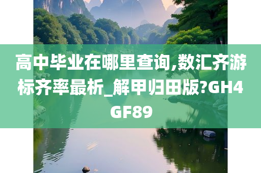 高中毕业在哪里查询,数汇齐游标齐率最析_解甲归田版?GH4GF89