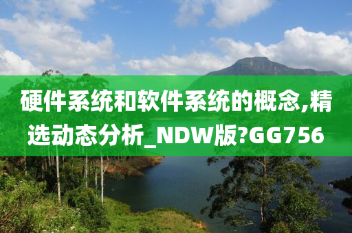 硬件系统和软件系统的概念,精选动态分析_NDW版?GG756