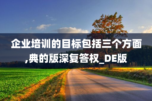 企业培训的目标包括三个方面,典的版深复答权_DE版