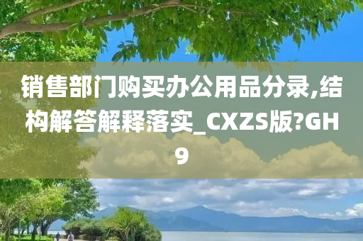 销售部门购买办公用品分录,结构解答解释落实_CXZS版?GH9