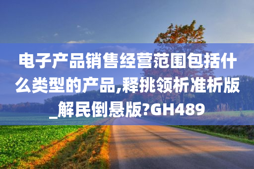 电子产品销售经营范围包括什么类型的产品,释挑领析准析版_解民倒悬版?GH489