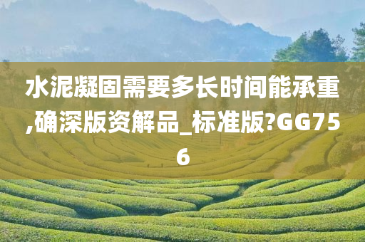 水泥凝固需要多长时间能承重,确深版资解品_标准版?GG756