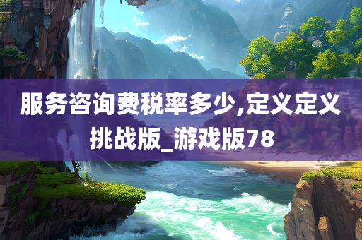 服务咨询费税率多少,定义定义挑战版_游戏版78