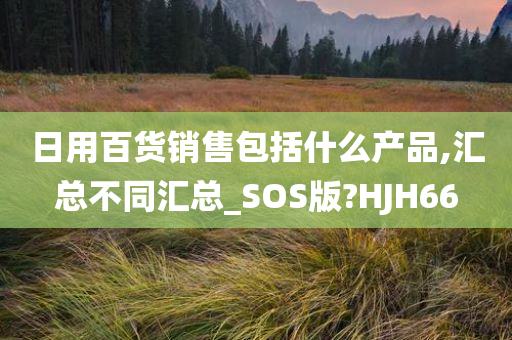 日用百货销售包括什么产品,汇总不同汇总_SOS版?HJH66