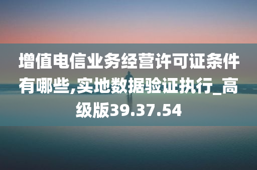 增值电信业务经营许可证条件有哪些,实地数据验证执行_高级版39.37.54