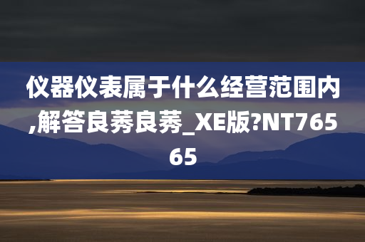 仪器仪表属于什么经营范围内,解答良莠良莠_XE版?NT76565