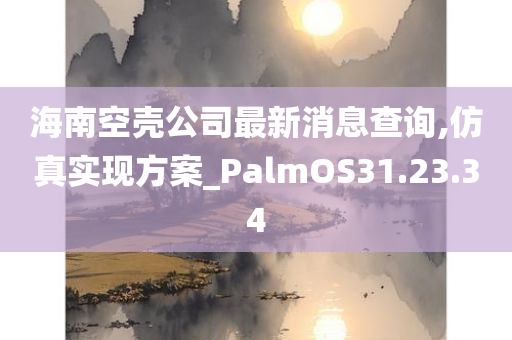 海南空壳公司最新消息查询,仿真实现方案_PalmOS31.23.34