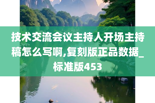 技术交流会议主持人开场主持稿怎么写啊,复刻版正品数据_标准版453