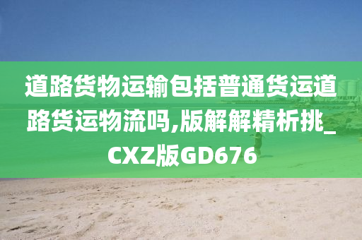 道路货物运输包括普通货运道路货运物流吗,版解解精析挑_CXZ版GD676