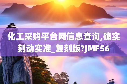 化工采购平台网信息查询,确实刻动实准_复刻版?JMF56