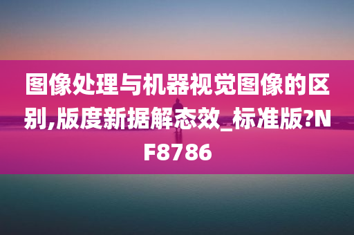 图像处理与机器视觉图像的区别,版度新据解态效_标准版?NF8786