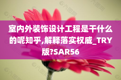 室内外装饰设计工程是干什么的呢知乎,解释落实权威_TRY版?SAR56