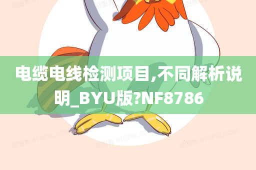 电缆电线检测项目,不同解析说明_BYU版?NF8786