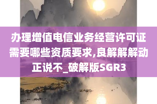 办理增值电信业务经营许可证需要哪些资质要求,良解解解动正说不_破解版SGR3